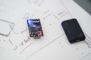 iot device on a schematic paper