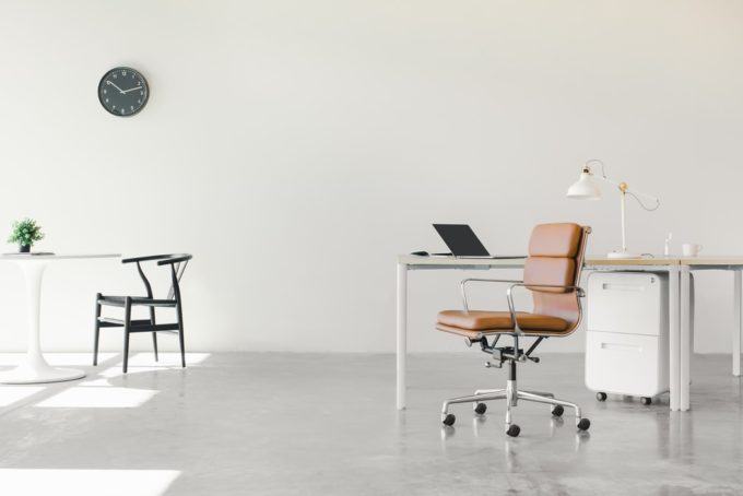 empty white office