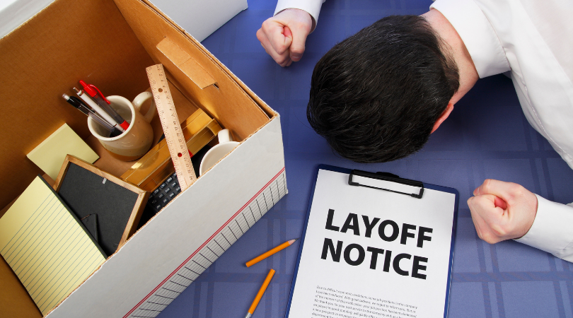 guy frustrated after given layoff notice